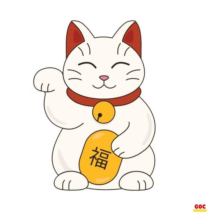 hình mèo thần tài chibi cute đáng yêu