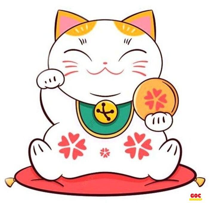 hình mèo thần tài chibi dễ vẽ