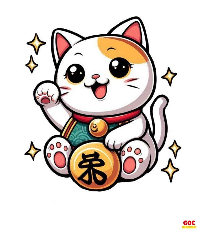 hình mèo thần tài chibi hd