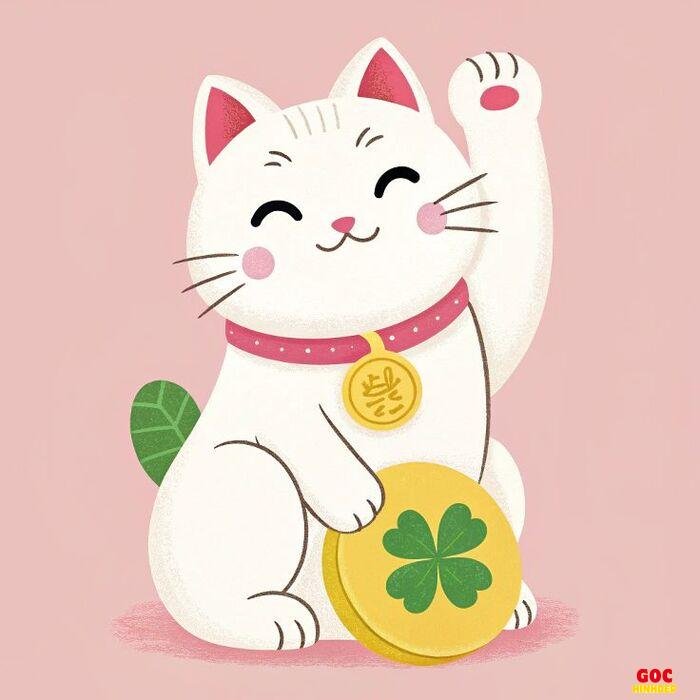 hình mèo thần tài chibi hình nền