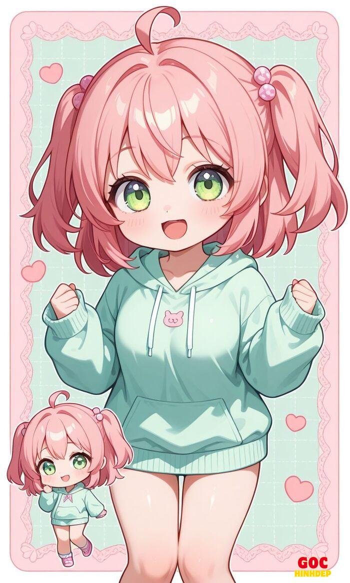 hình nền cute chibi nữ đáng yêu