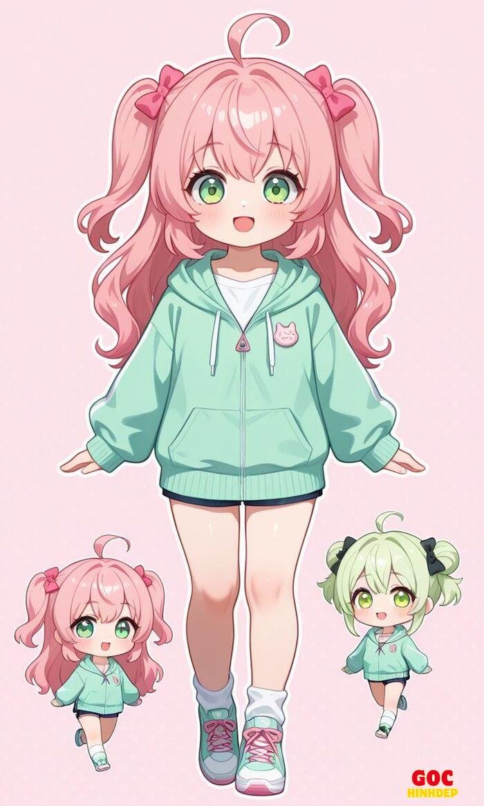 hình nền cute chibi nữ dễ thương nhất