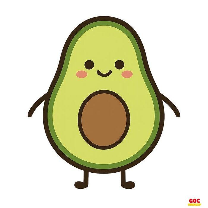 hình trái bơ chibi dễ triển khai