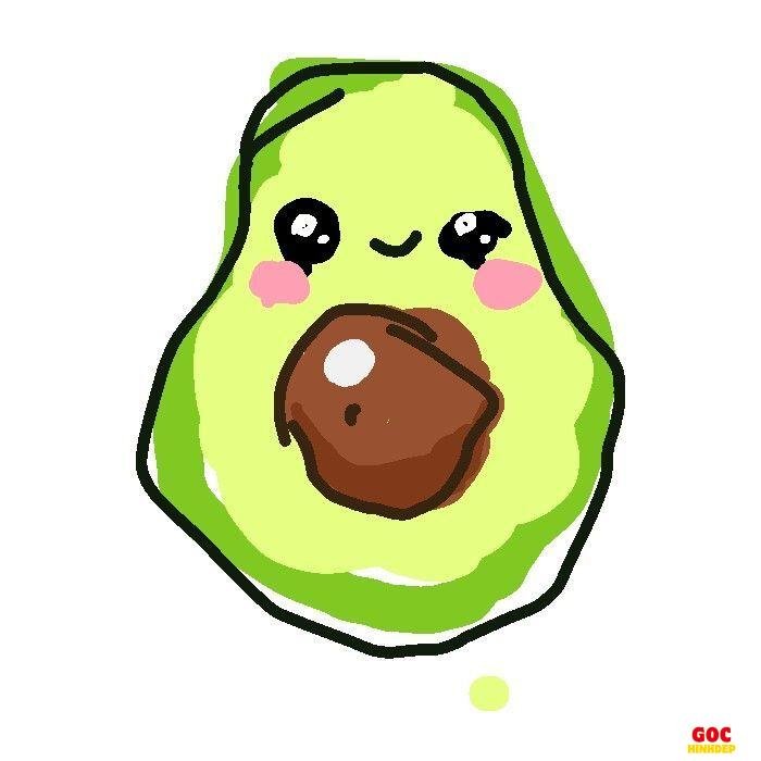 hình trái bơ chibi hd vẽ hài