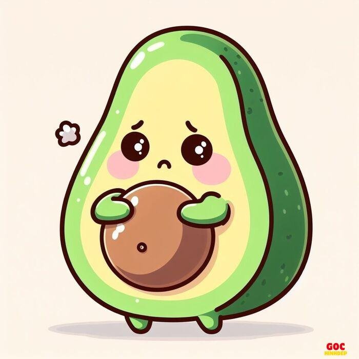 hình trái bơ chibi hình nền