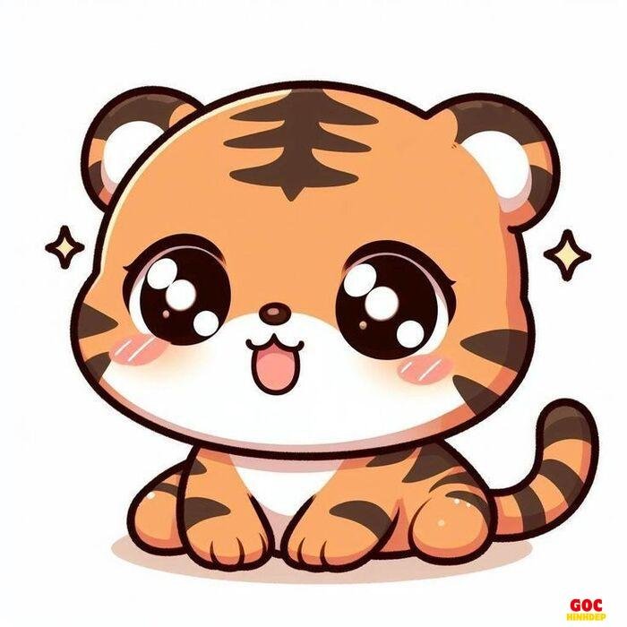 hổ chibi 2d siêu yêu