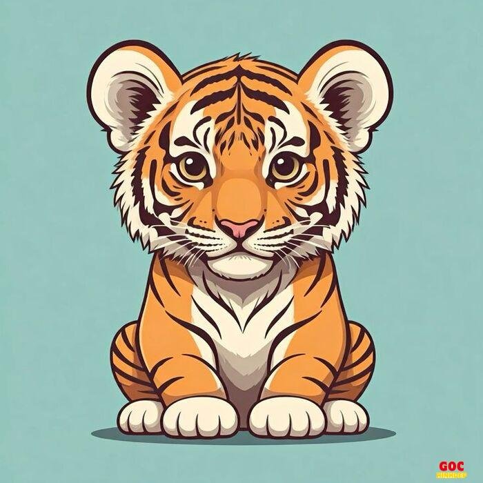 hổ chibi đơn giản