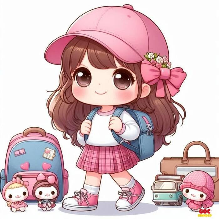 học sinh chibi xinh xắn
