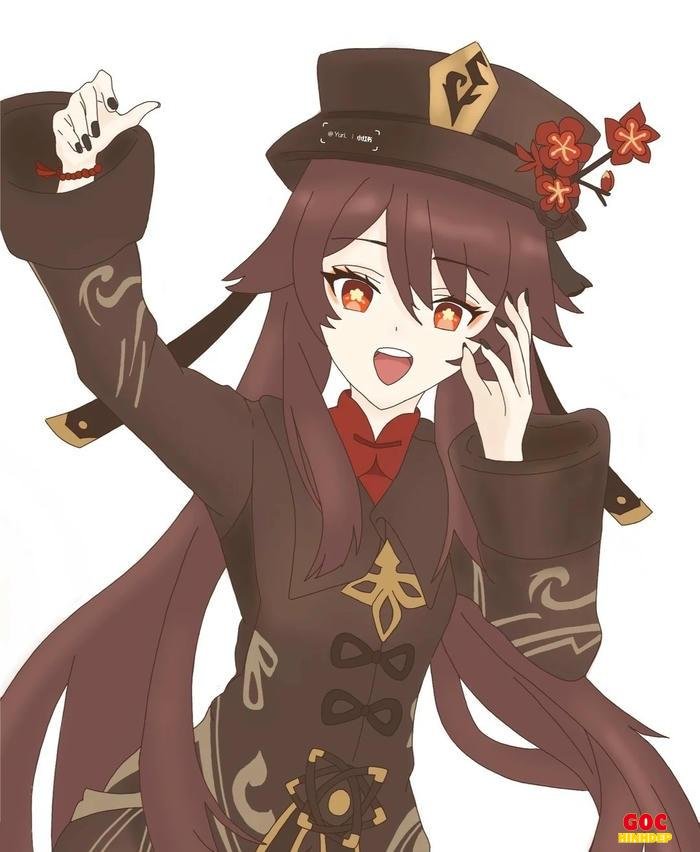 hutao phong cách anime 2d