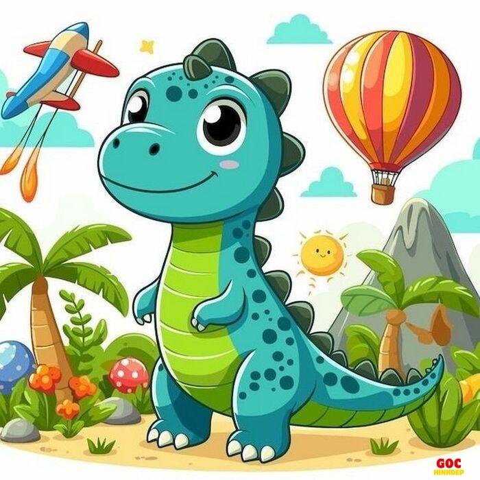 khủng long chibi dễ thương cute