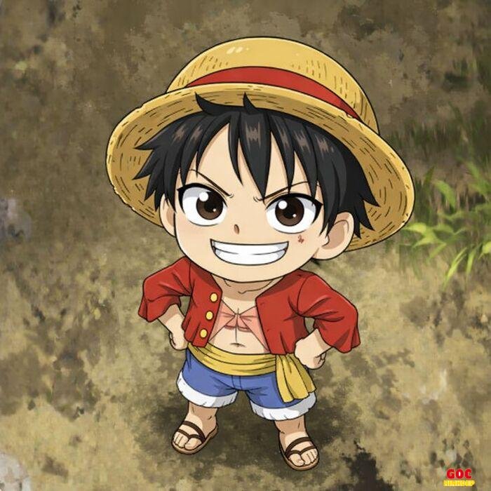 luffy chibi đơn giản