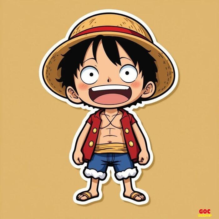 luffy chibi phong cách anime