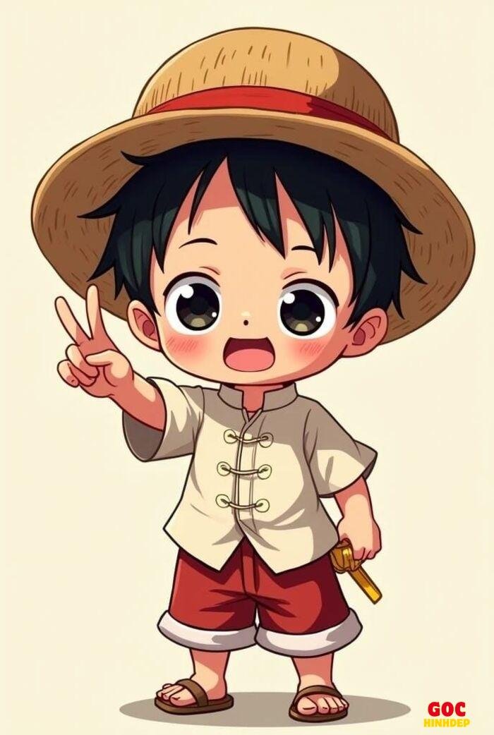 luffy chibi trang trí