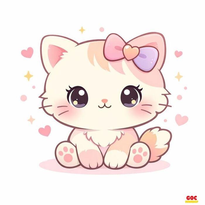 mèo chibi phong cách hoạt hình
