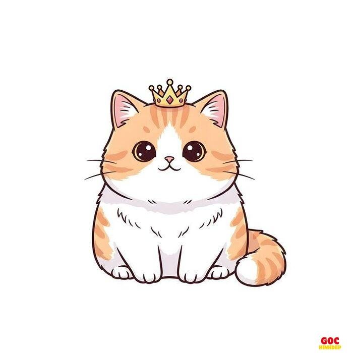 Hình ảnh mèo chibi cool ngầu làm avatar cực chất