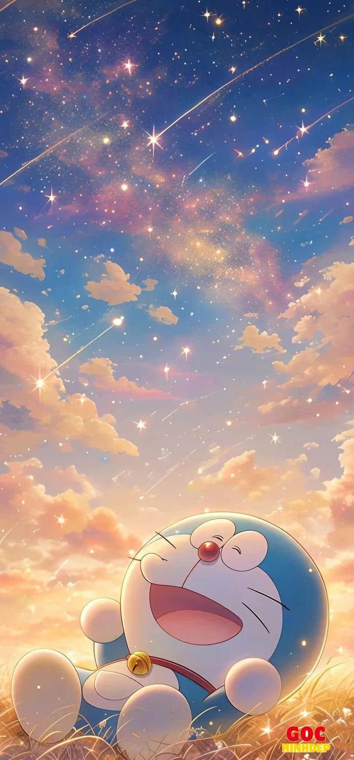 mèo máy doraemon màu xanh