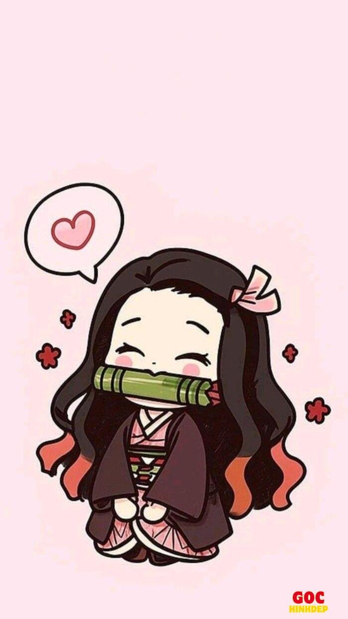 nezuko chibi dễ vẽ