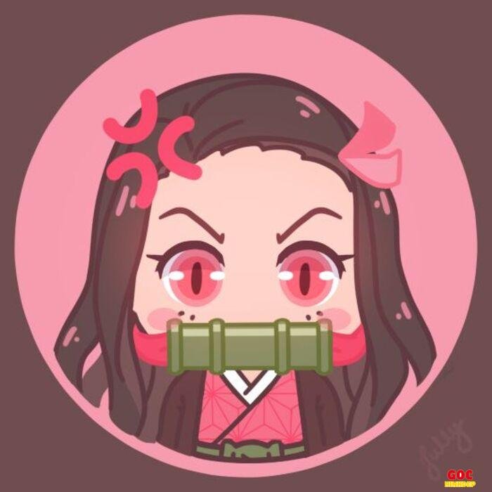 nezuko chibi nhẹ nhàng làm avatar