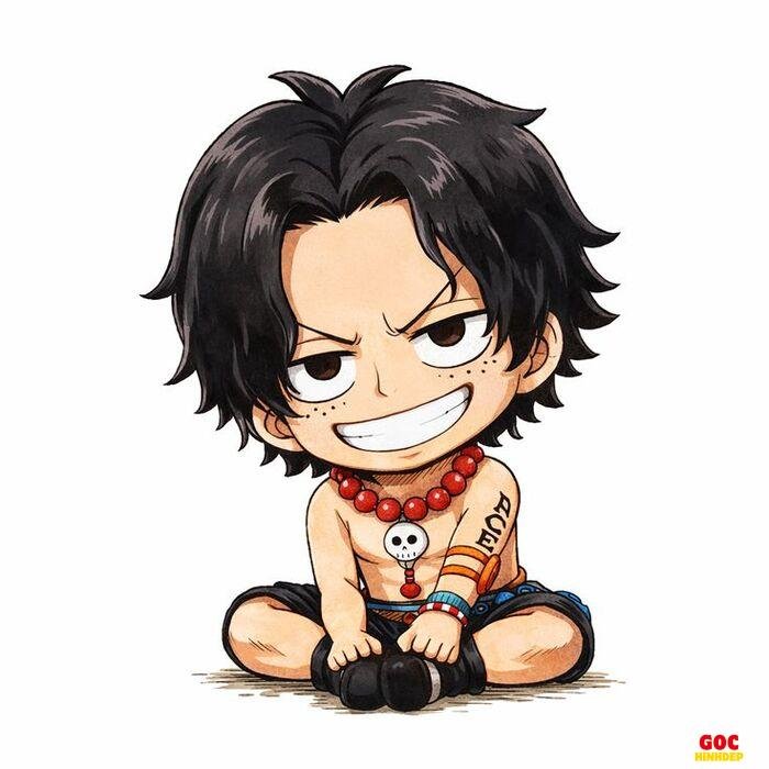 one piece chibi phong cách dễ thương ngầu