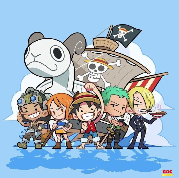 one piece chibi sticker team