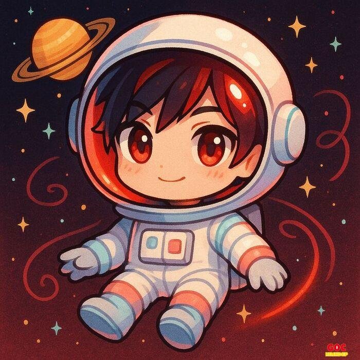 phi hành gia chibi mini