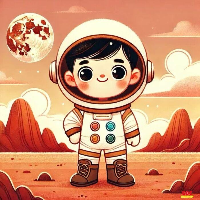 phi hành gia chibi ngộ nghĩnh