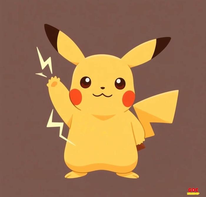 pikachu tông màu sáng tươi