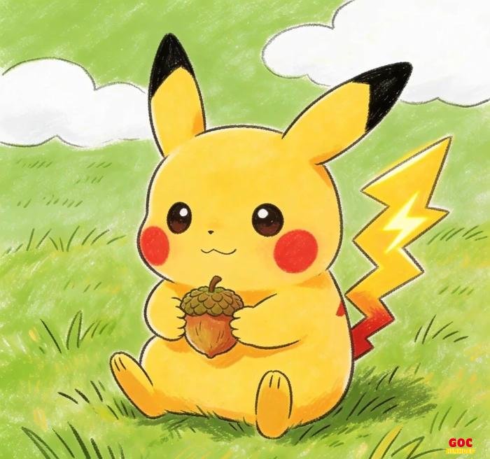 pikachu và họa tiết điện