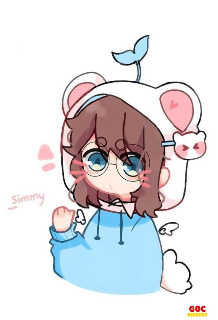 simmy đào chibi trang trí đẹp