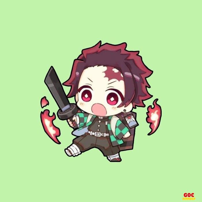 tanjiro chibi cười