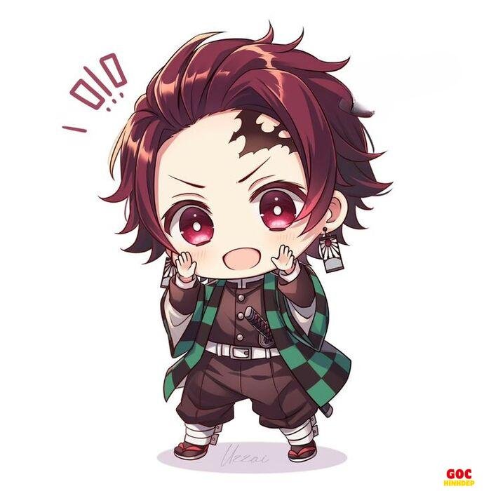 tanjiro chibi dễ vẽ