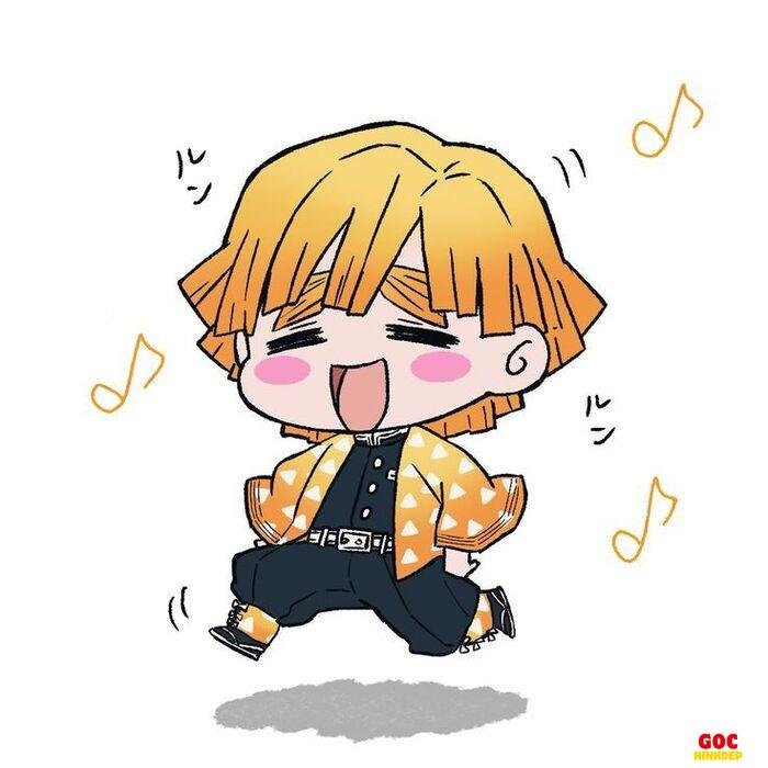 thanh gươm diệt quỷ chibi làm sticker