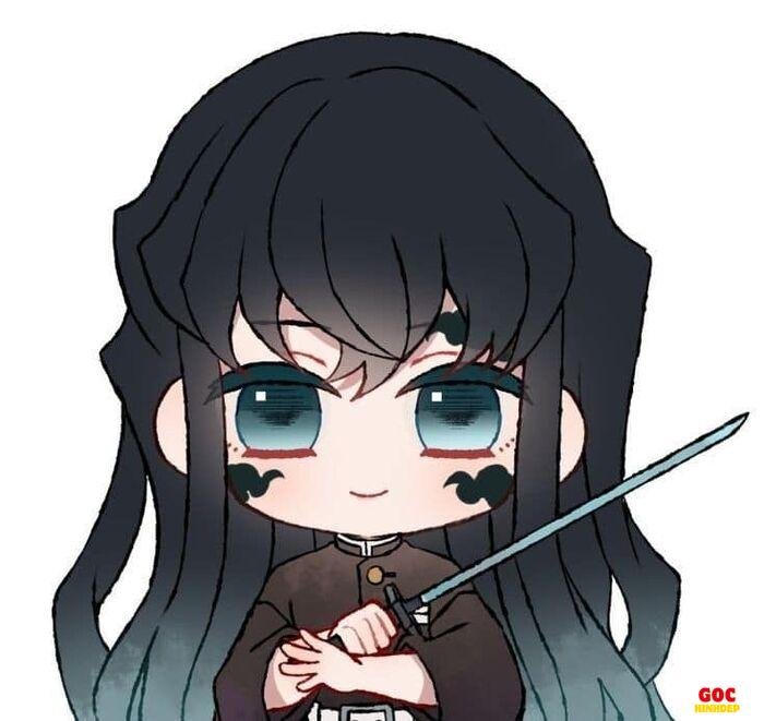 thanh gươm diệt quỷ chibi phong cách dễ thương