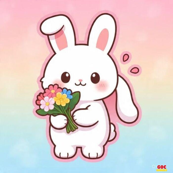 thỏ chibi avatar colorful