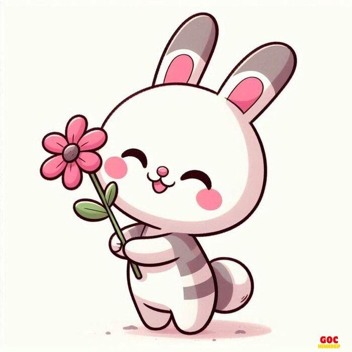 thỏ chibi cười xinh