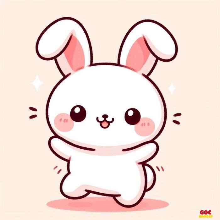 thỏ chibi cười