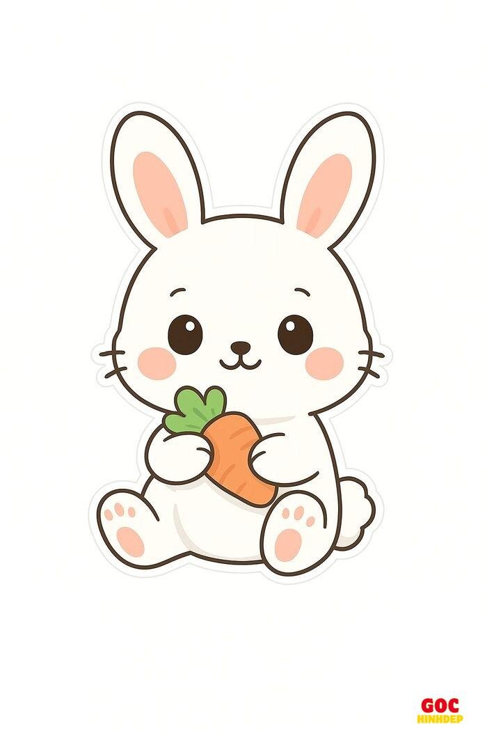 thỏ chibi dễ vẽ