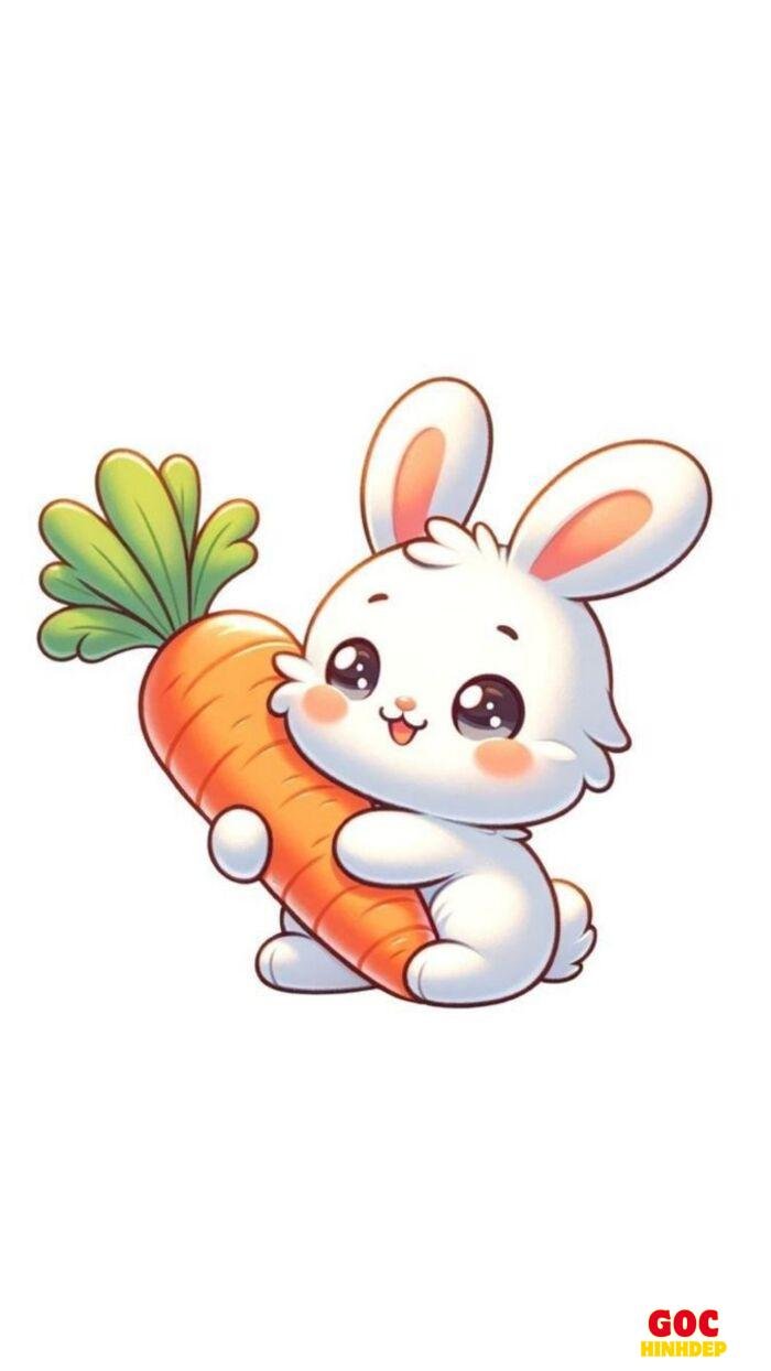 Bộ sưu tập ảnh thỏ chibi béo tròn đáng yêu nhất 2026