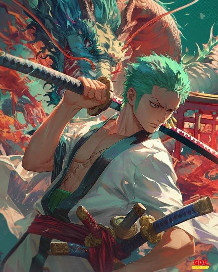 zoro phong cách anime 2d