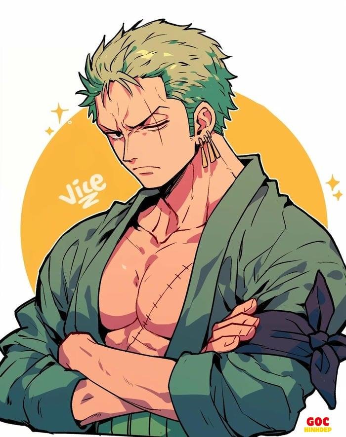 zoro tông màu xanh rêu